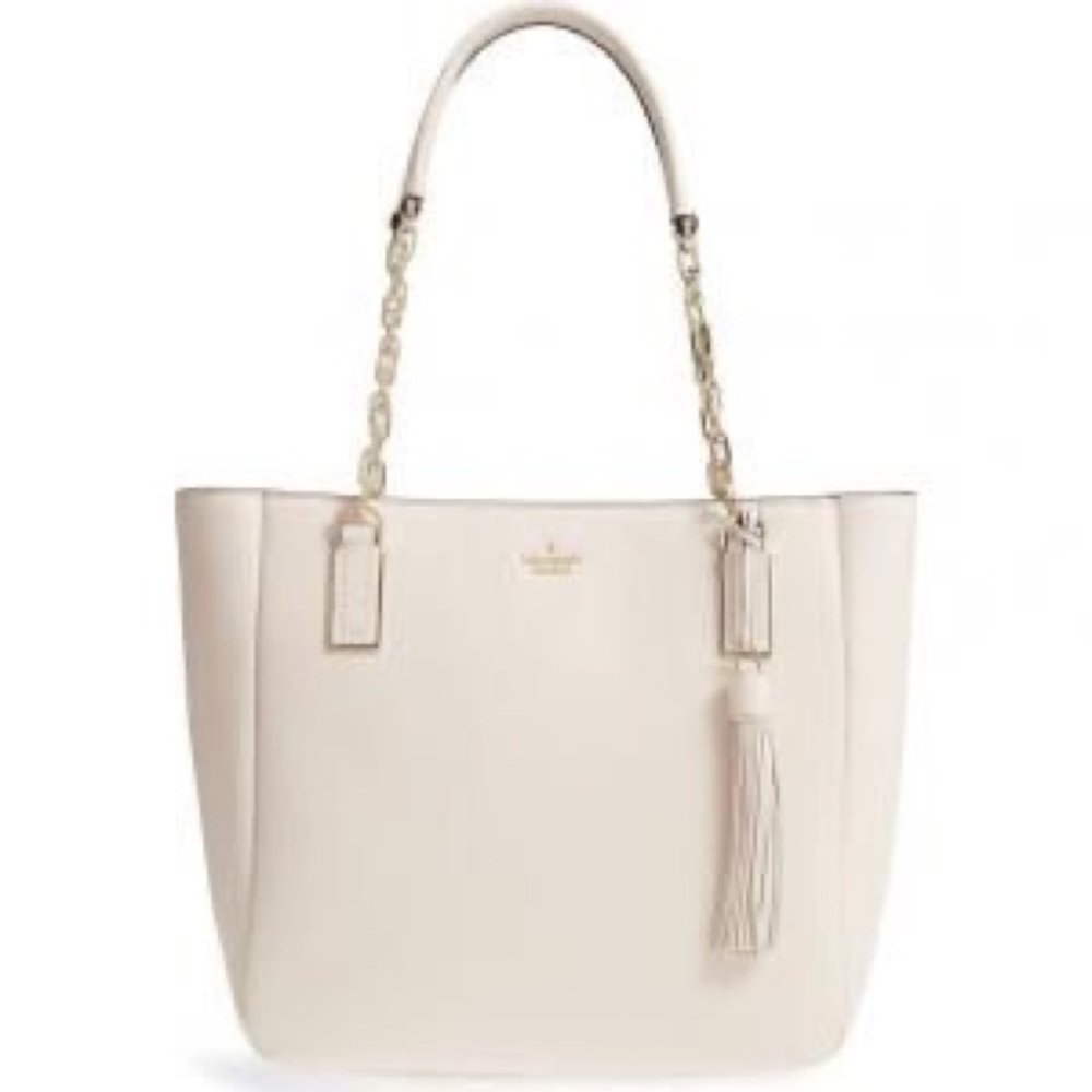 Kate Spade New York Vivian Bleach Bone Kingston Drive Leather Tote